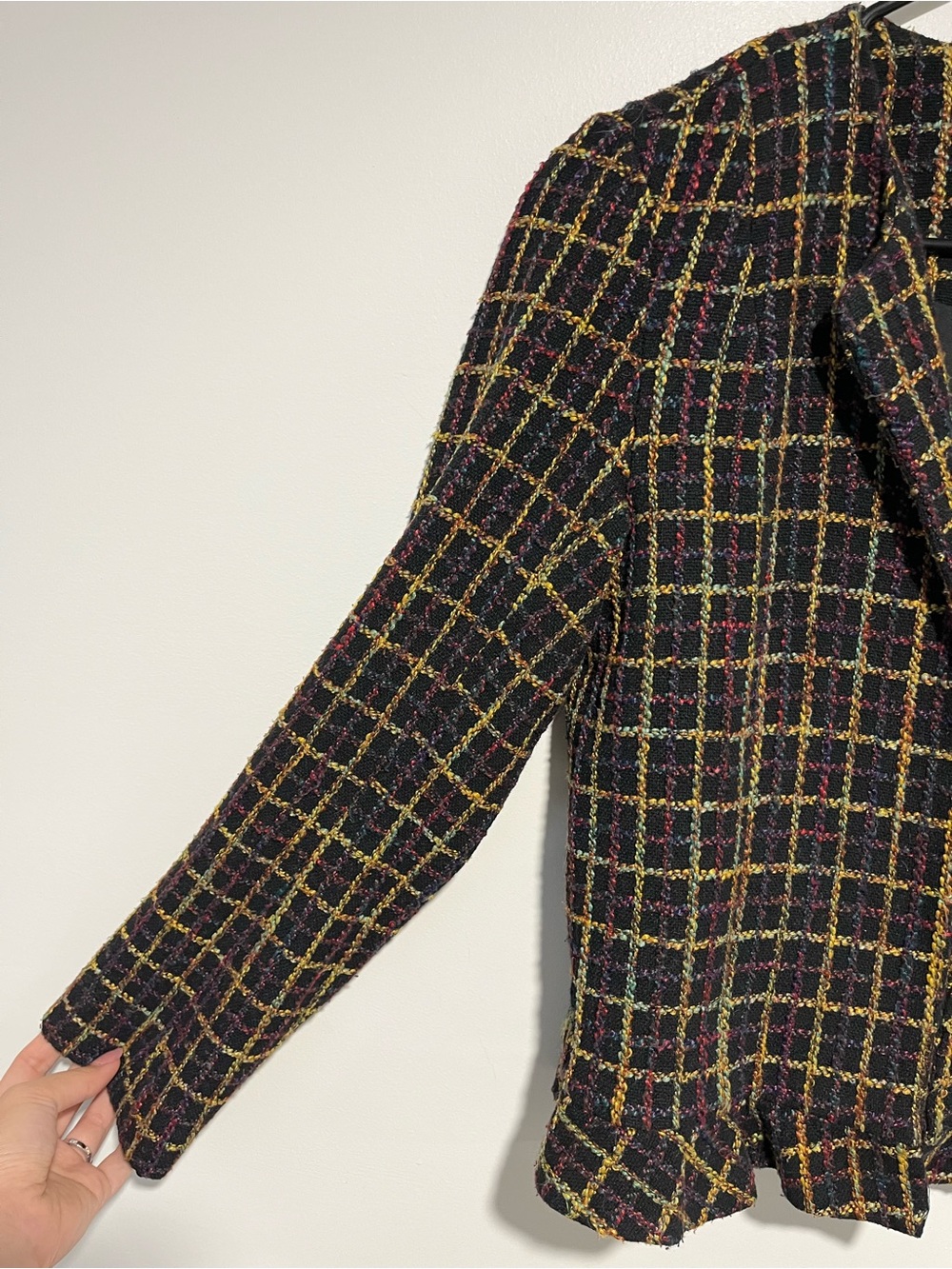 Womens Multi-Color Tweed Jacket - Picture 9 of 9